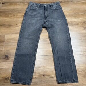 Levis 551 Z Mens 30 x 30 Premium Jeans LOOSE Straight Leg Faded Black Gray Big E